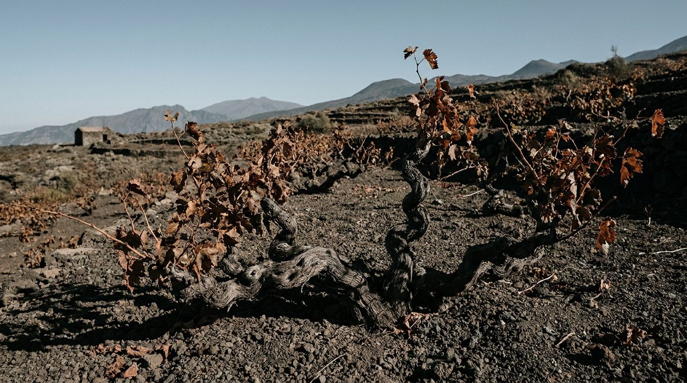 Vecchie viti di Nerello sul versante nord dell'Etna